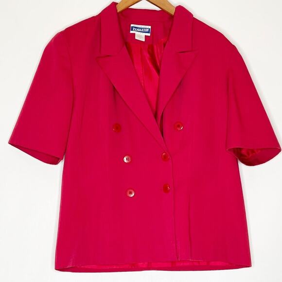 Pendleton Vintage Red Short Sleeve Suit Jacket - Picture 1 of 10